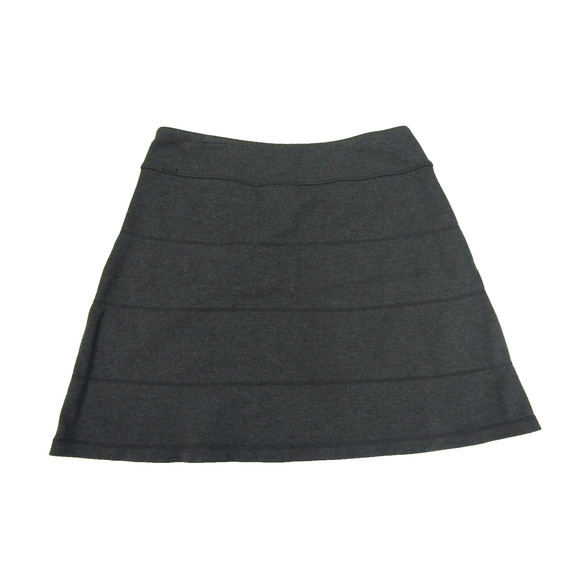 Athleta Gray Knit Pull On Mini Skirt Stretch Women's Small Minimalist Neutral - Picture 2 of 8